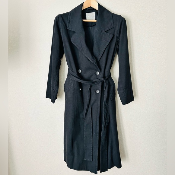 Everlane Drape Trench Coat in Black - Picture 4 of 8